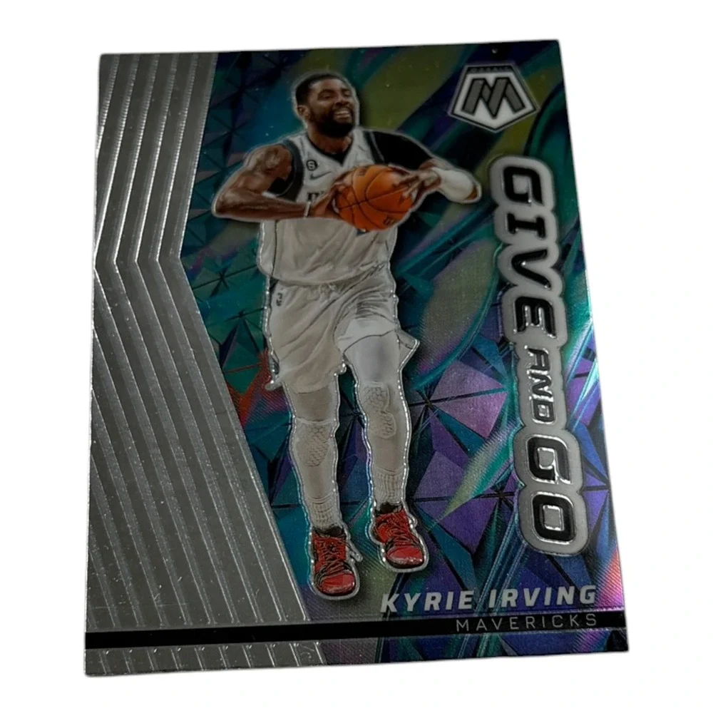 2022-23 Panini Mosaic Kyrie Irving Give and Go No 12 Dallas Mavericks Silver NBA
